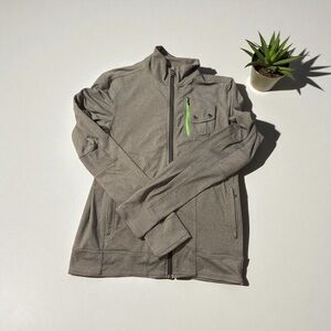 Lululemon Gray Vent Tech Full Zip Jacket Men's Size Medium Magnetic Pocket
